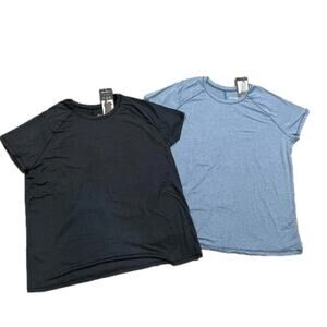 Eddie Bauer Women's Active Shirt Tee’s Size XL Black & Blue NWT